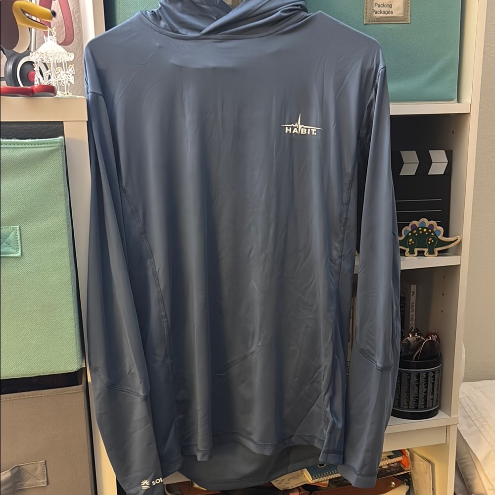 Habit Blue Athletic Long Sleeve Hoodie
